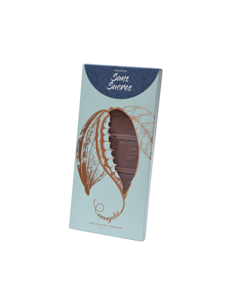 LA TABLETTE CHOCOLAT LAIT Sans Sucre 100g - Manon Chocolat